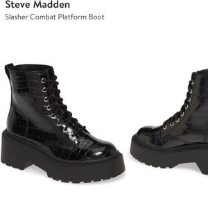 Steve Madden slasher combat boot